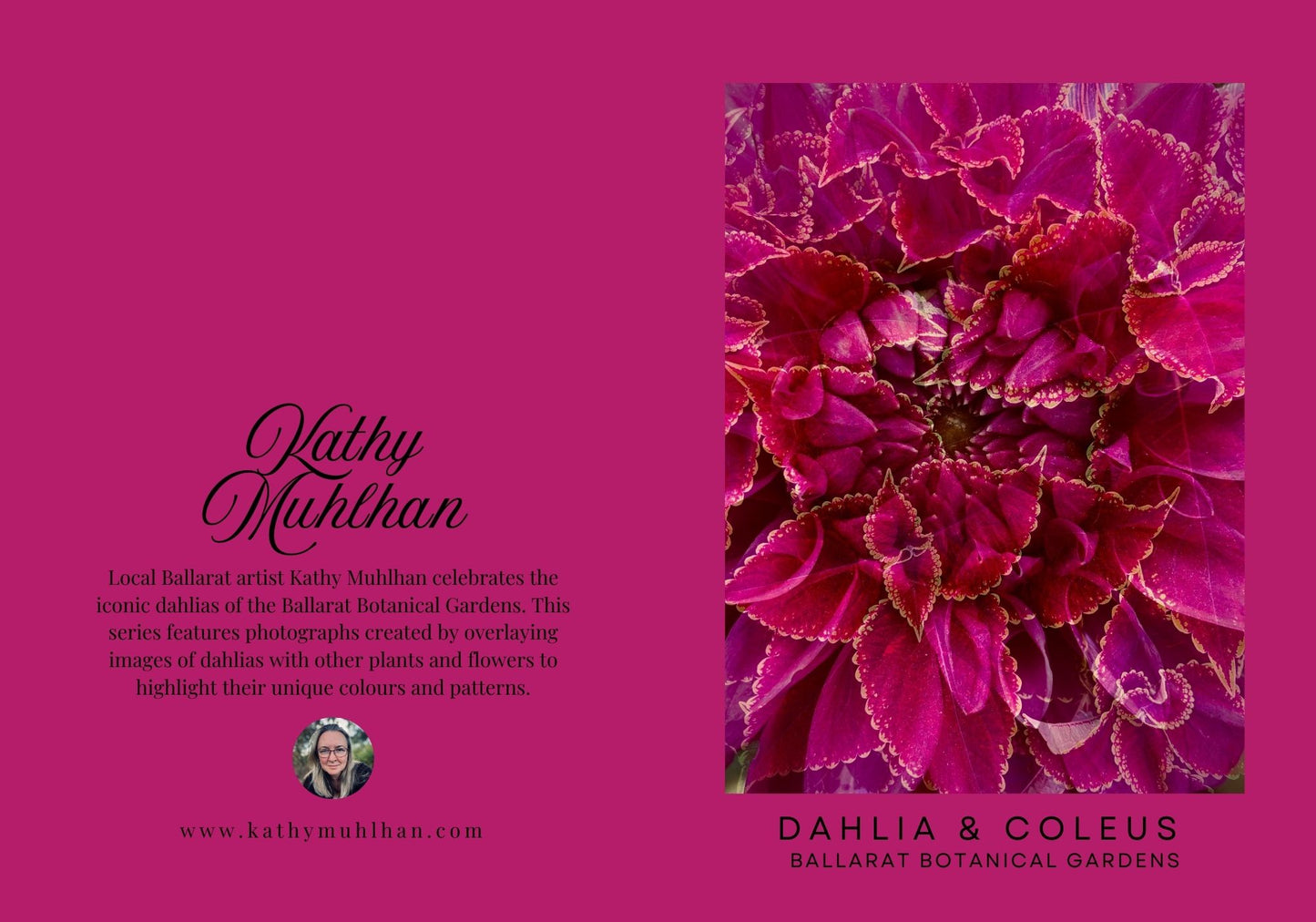 Ballarat Botanical Gardens Greeting Card: Dahlia & Coleus