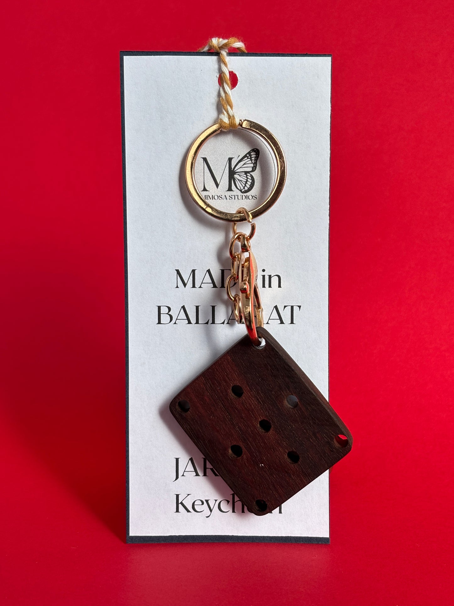 Key ring: Jarrah 9 holes star