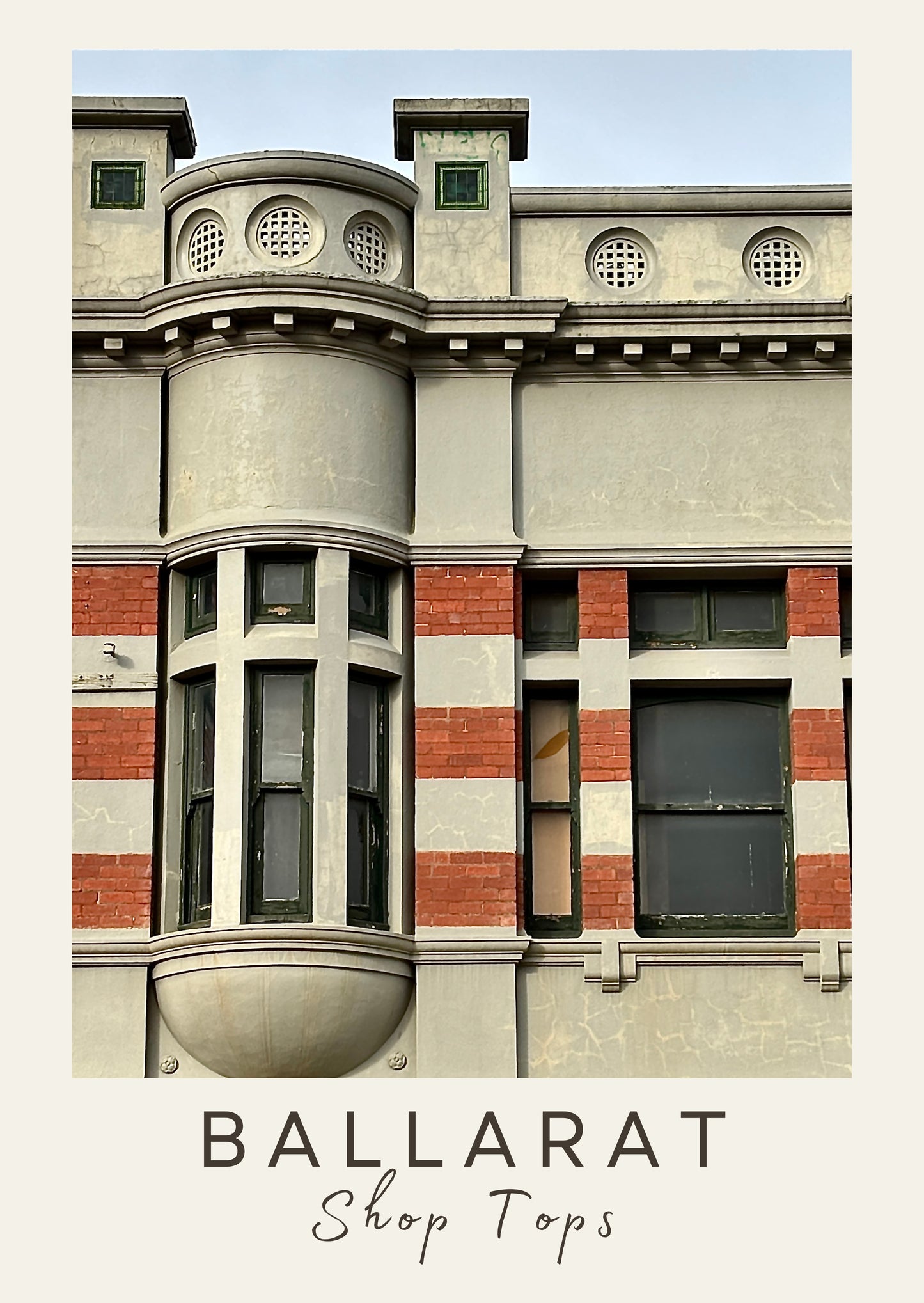 Art Print: Ballarat Shop Tops 2