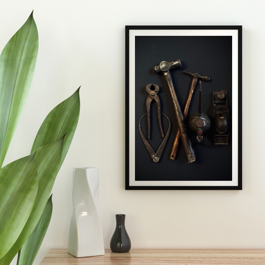 Photographic Art Print: Old Tools (free shipping)