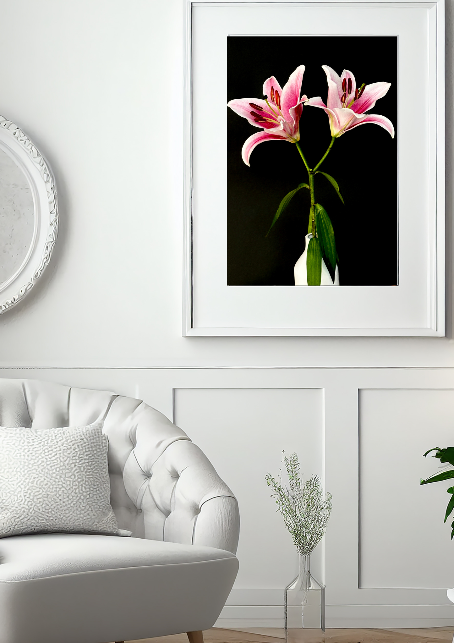 Photographic Art Print: Two Lilies (free shipping)