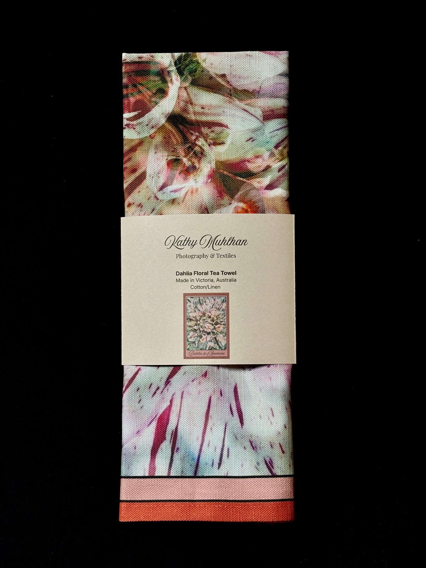 Dahlia Floral Tea Towel: Dahlia & Anemone