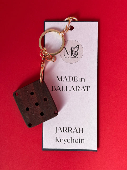 Key ring: Jarrah 9 holes star