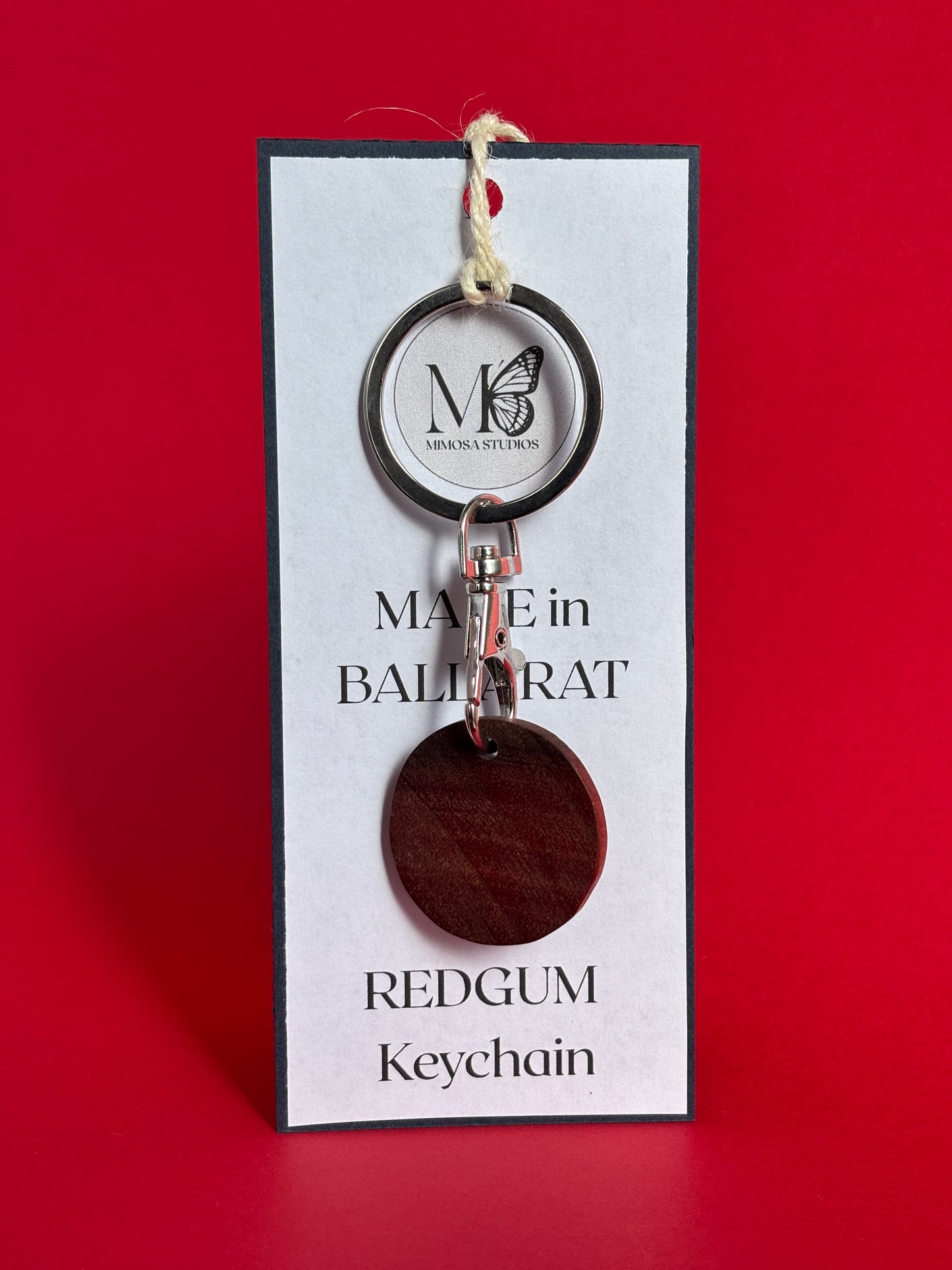 Key ring: Redgum circle