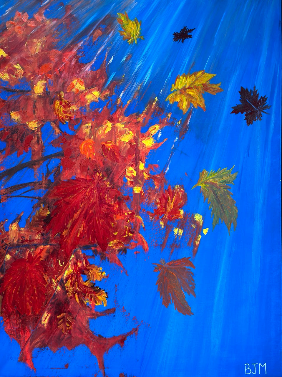 Framed Canvas: Maple Leaves