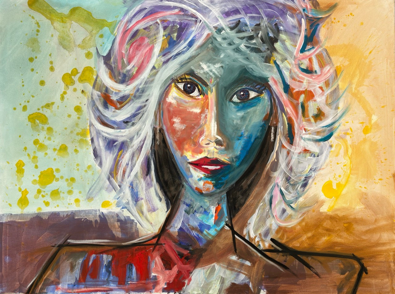 Framed Canvas: Disco Woman #1 (free shipping)
