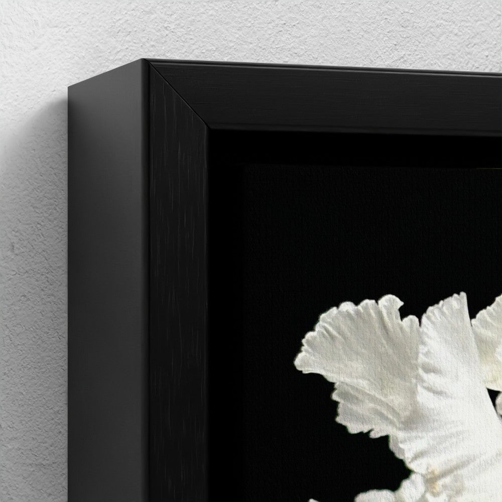 Mini floating frame canvas: Lisianthus (free shipping)