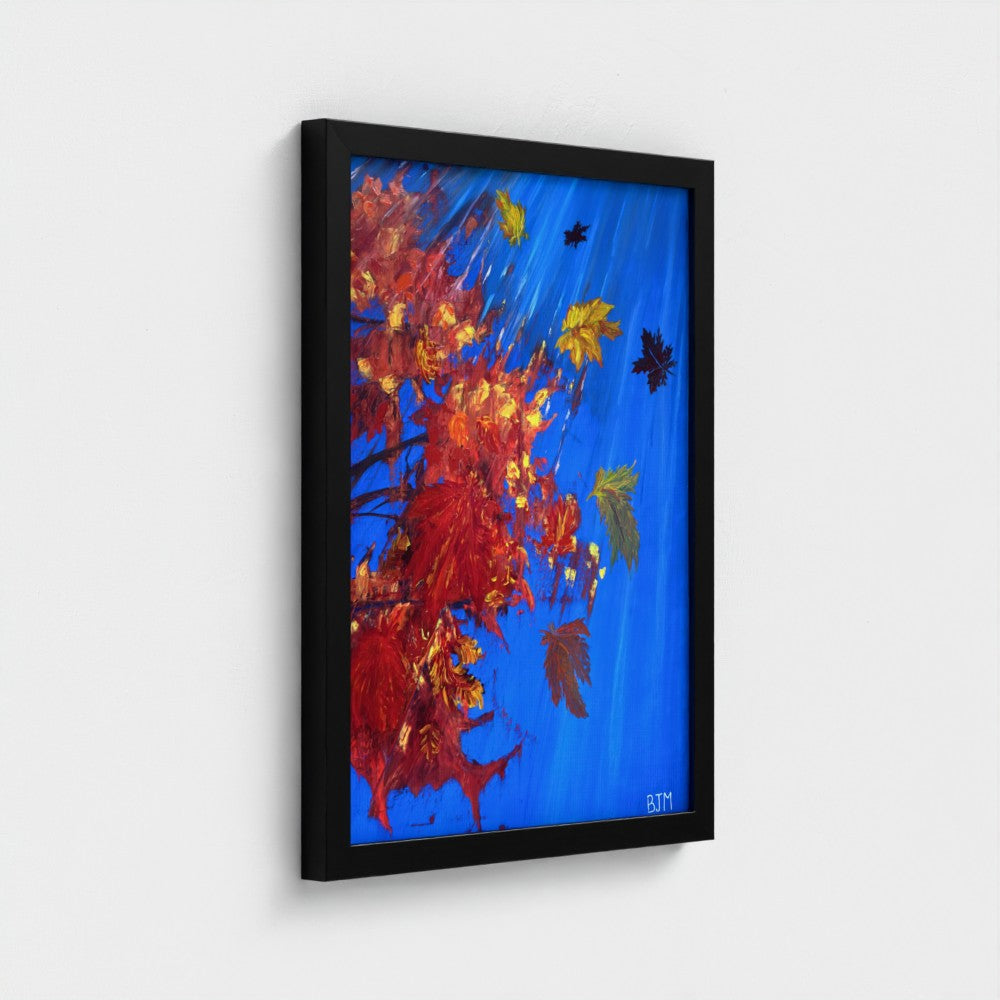 Framed Canvas: Maple Leaves