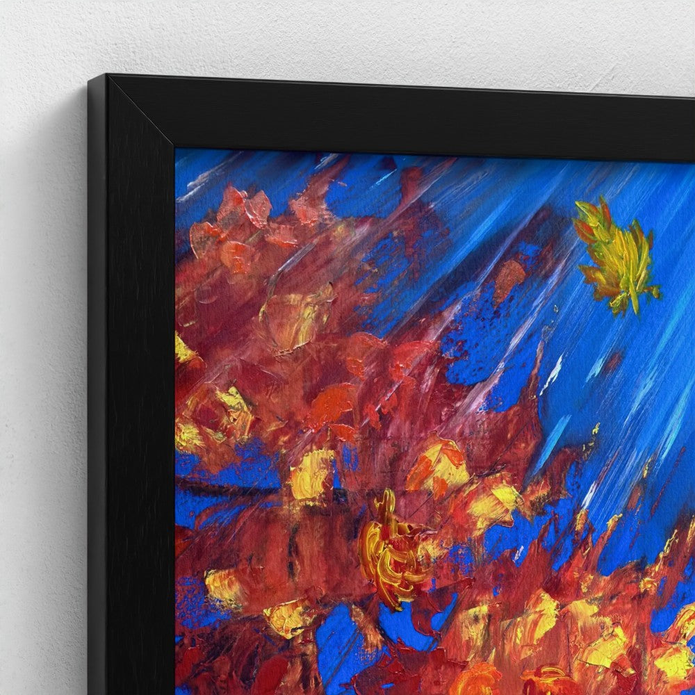 Framed Canvas: Maple Leaves