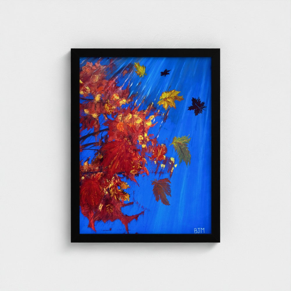 Framed Canvas: Maple Leaves