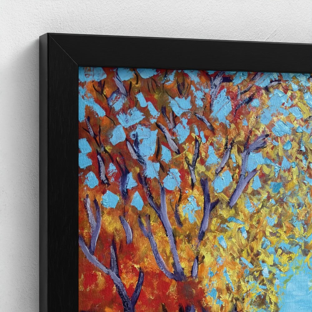 Framed Canvas: Orange #3