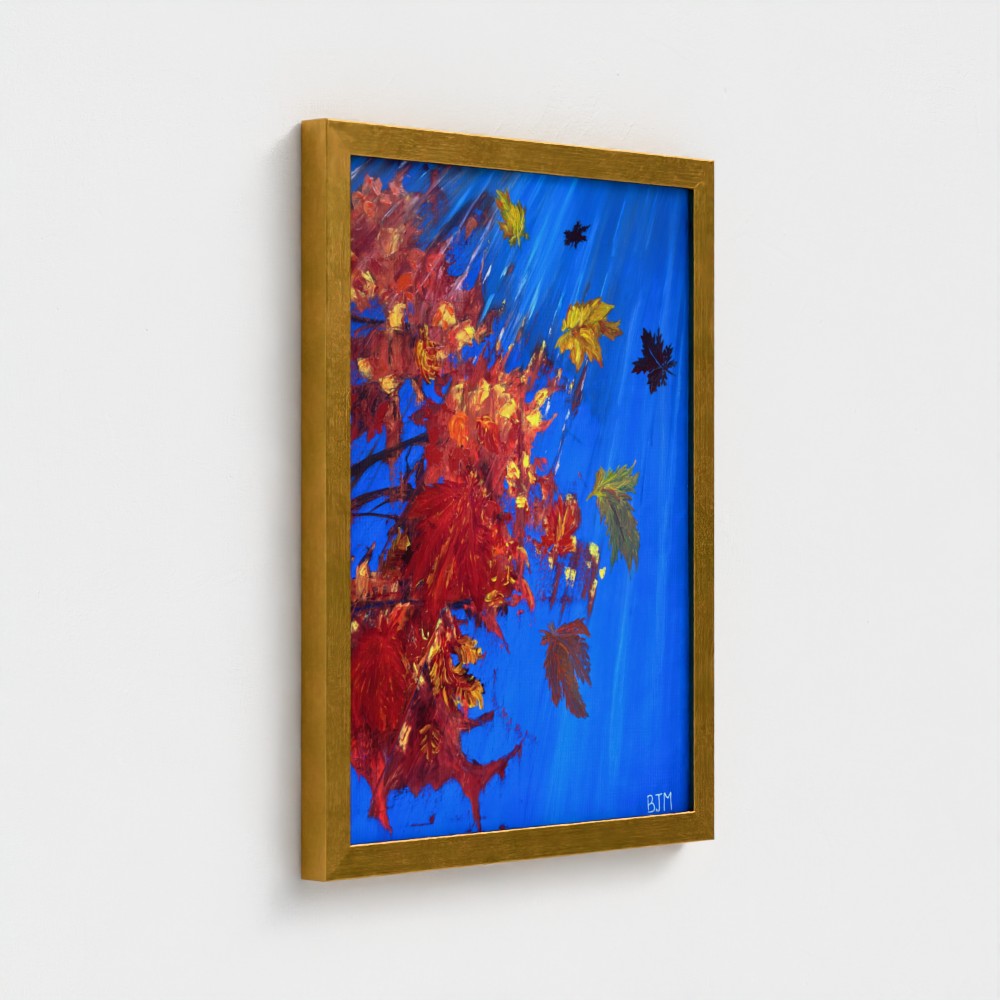 Framed Canvas: Maple Leaves