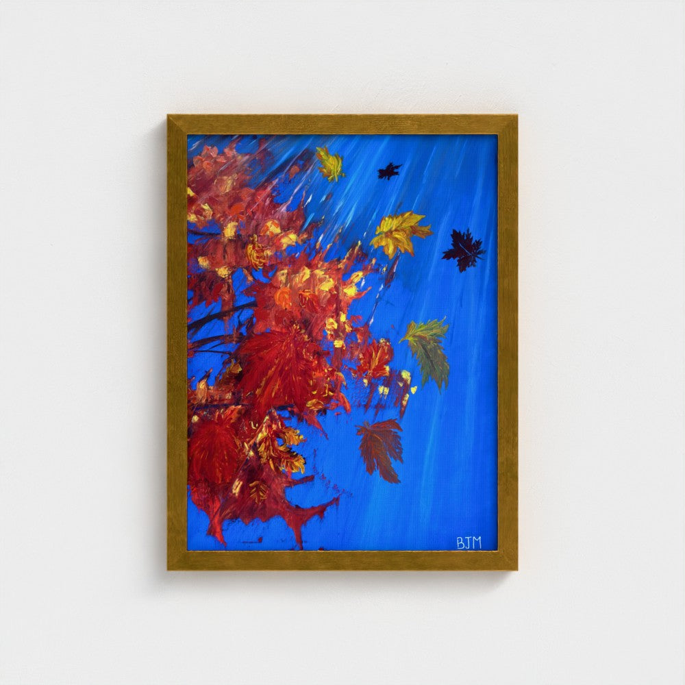 Framed Canvas: Maple Leaves