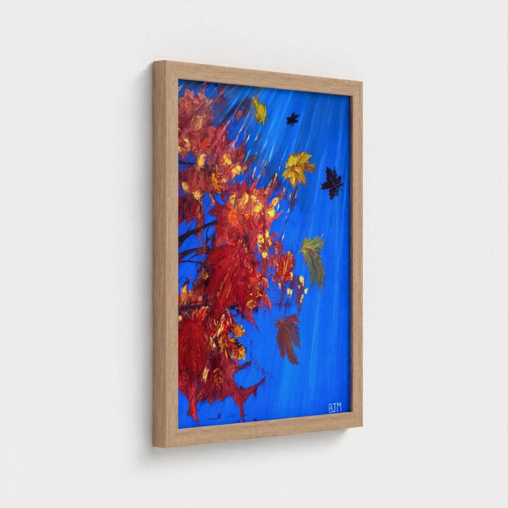 Framed Canvas: Maple Leaves