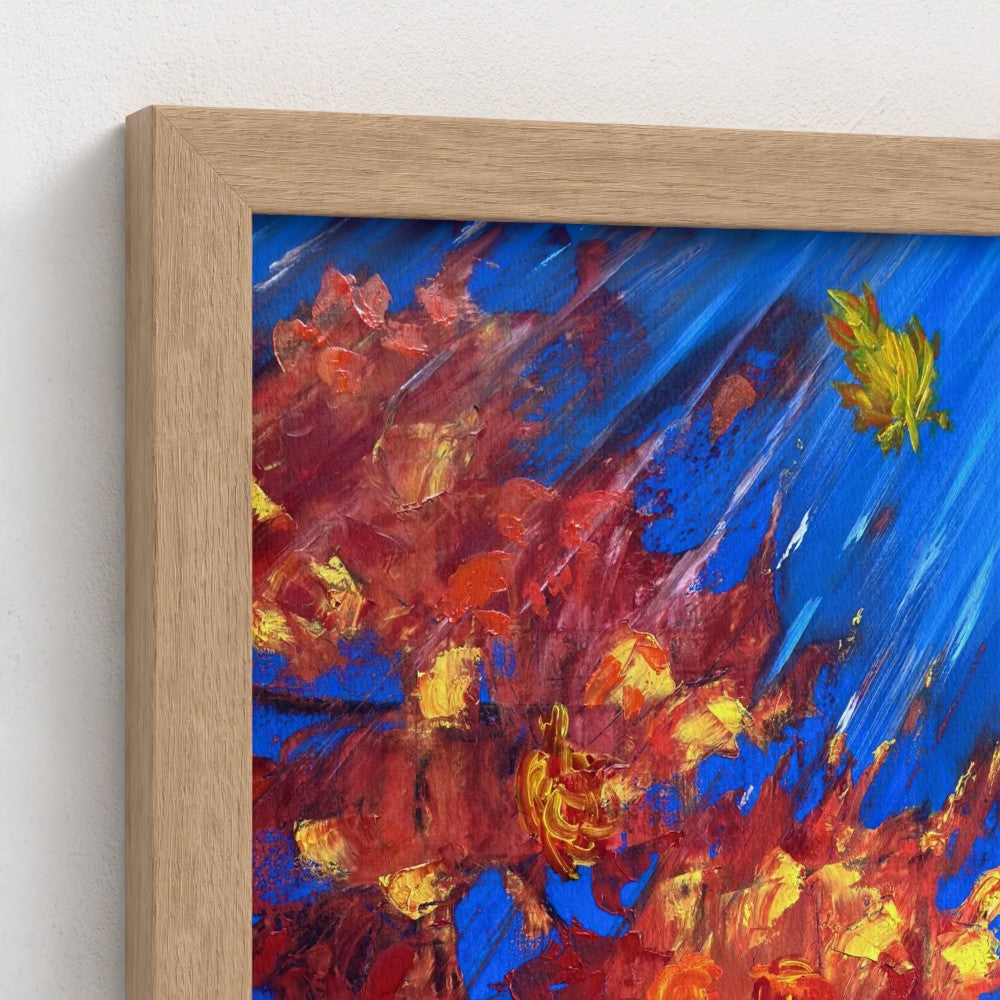 Framed Canvas: Maple Leaves