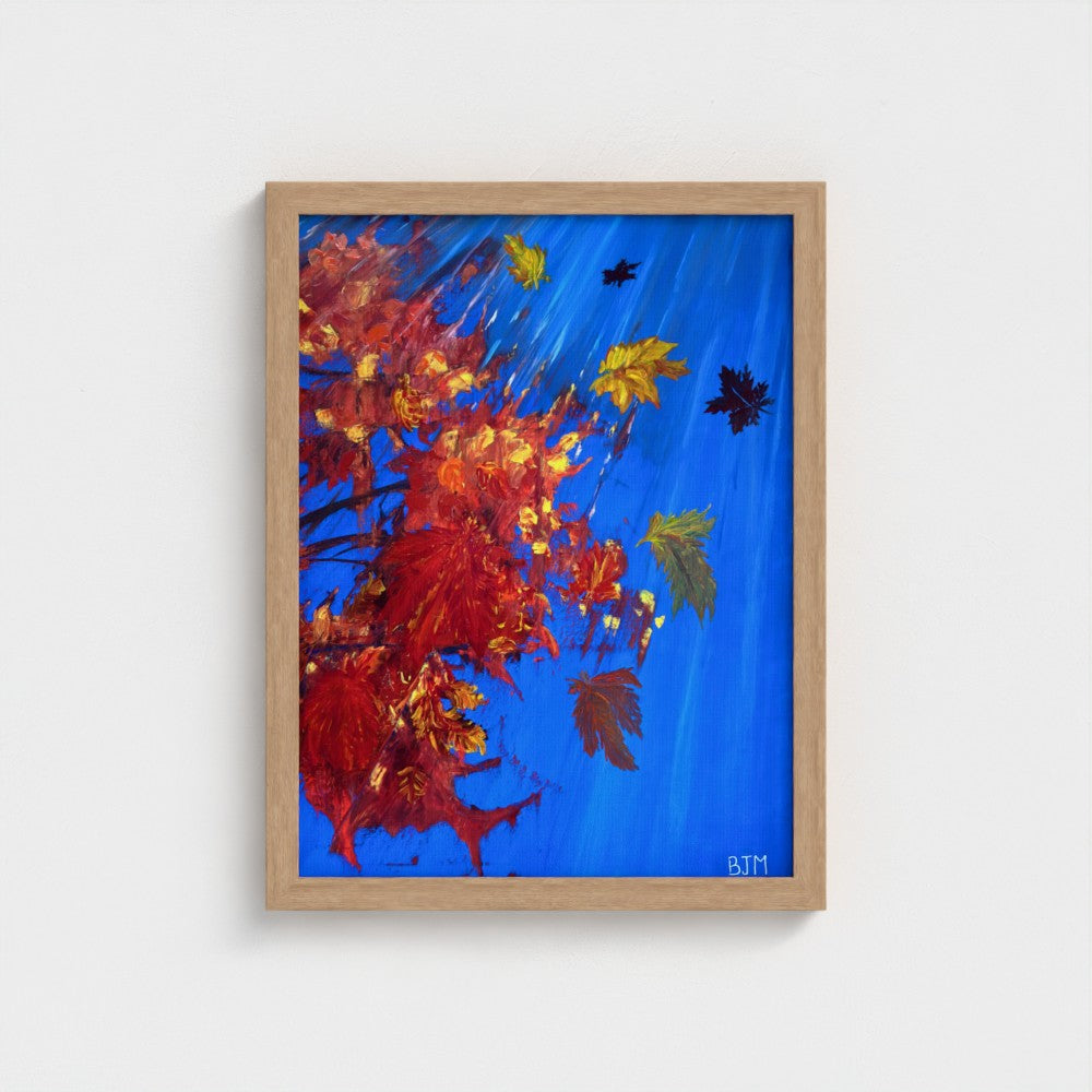 Framed Canvas: Maple Leaves