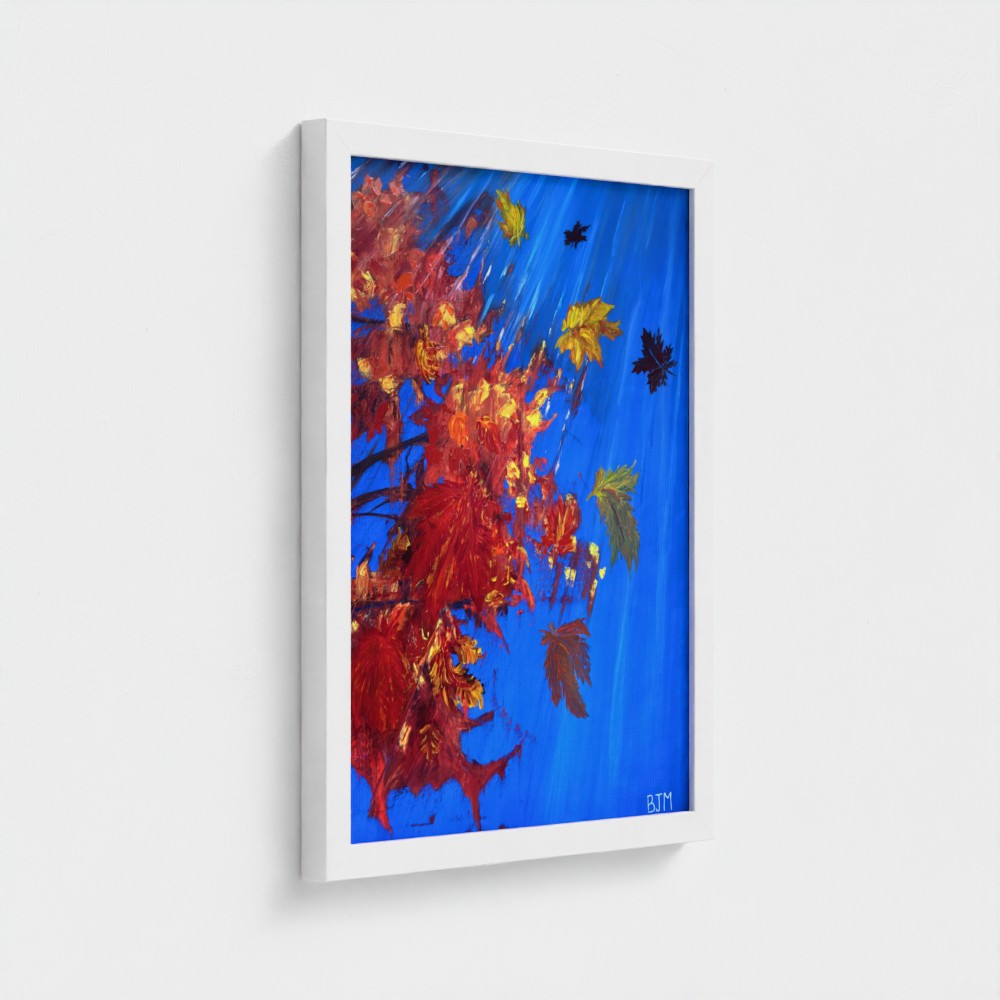 Framed Canvas: Maple Leaves