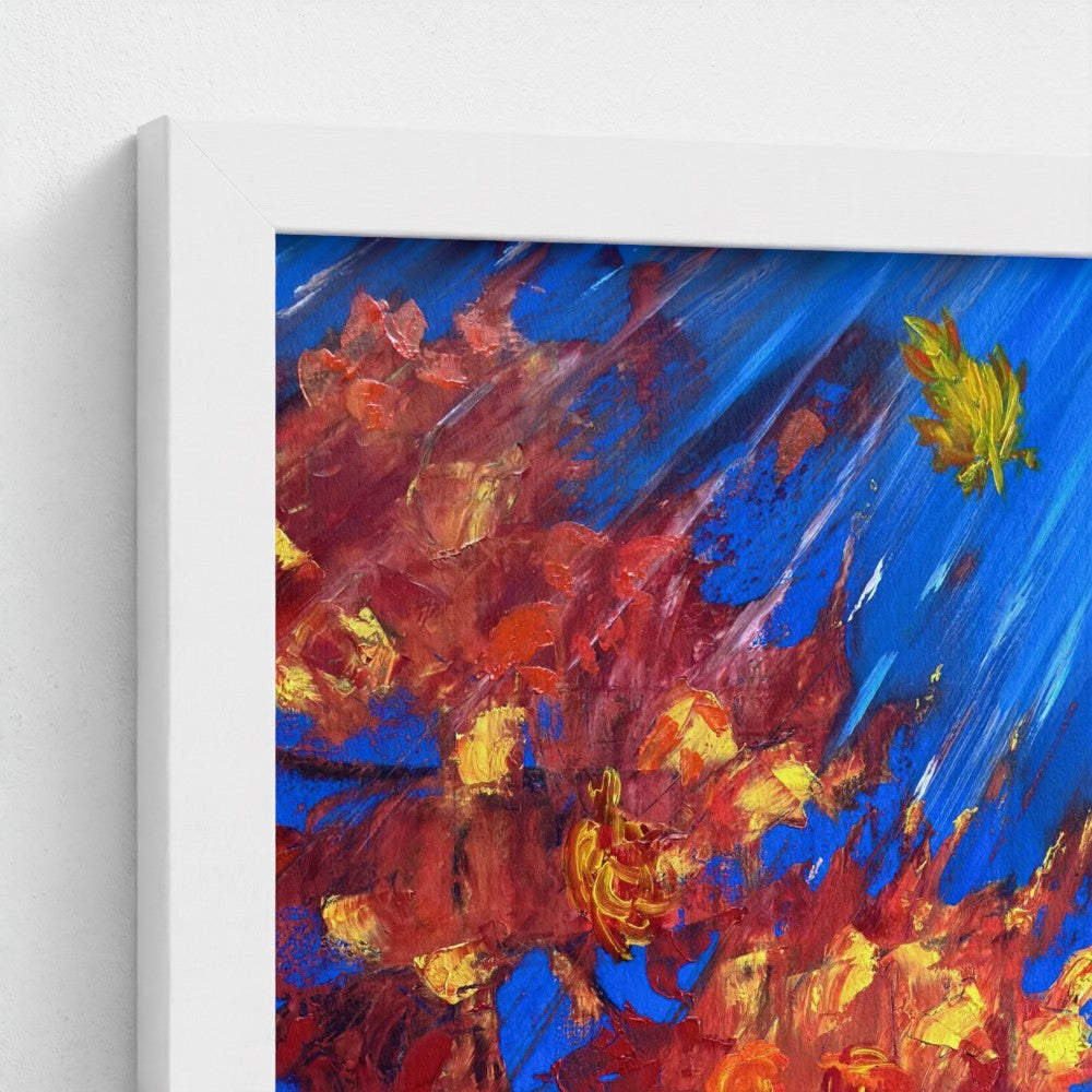 Framed Canvas: Maple Leaves
