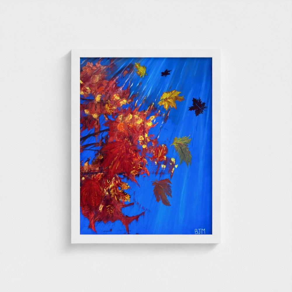 Framed Canvas: Maple Leaves
