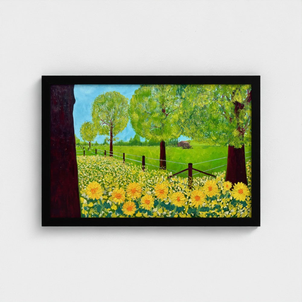 Framed Canvas: Outside the Wire (free shipping)