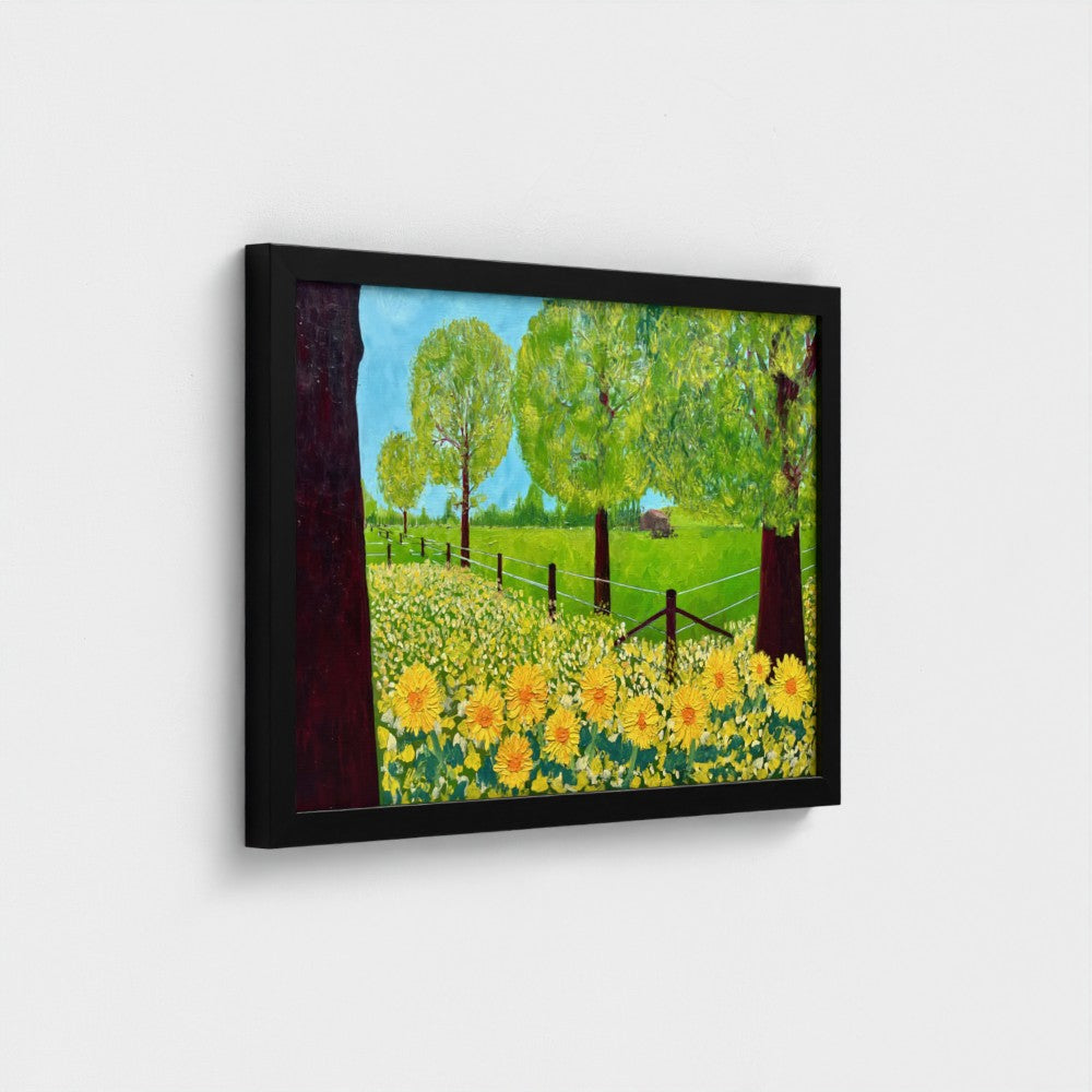 Framed Canvas: Outside the Wire (free shipping)