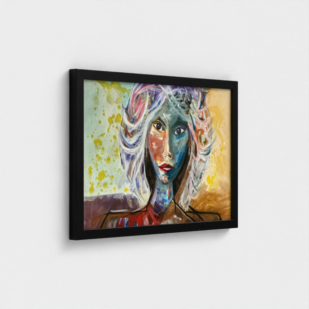 Framed Canvas: Disco Woman #1 (free shipping)