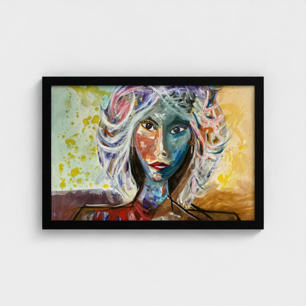 Framed Canvas: Disco Woman #1 (free shipping)
