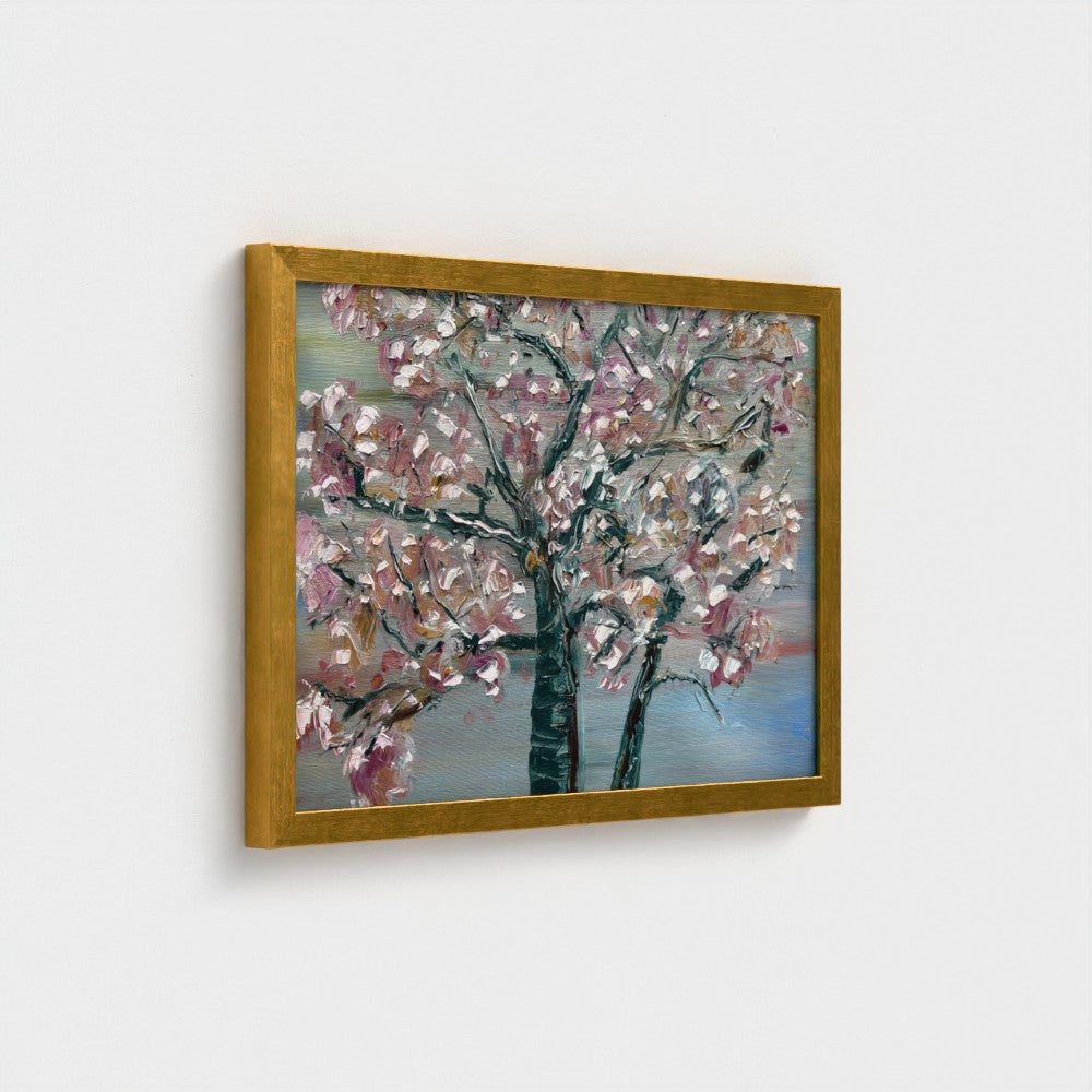 Framed Canvas: Pastel Blossoms