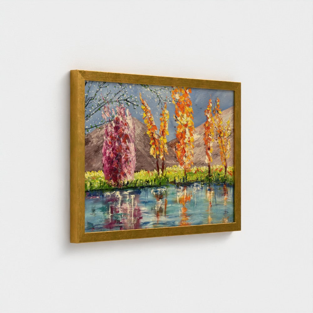 Framed Canvas: Autumn Leaves