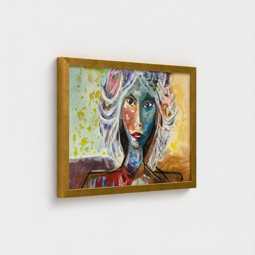 Framed Canvas: Disco Woman #1 (free shipping)