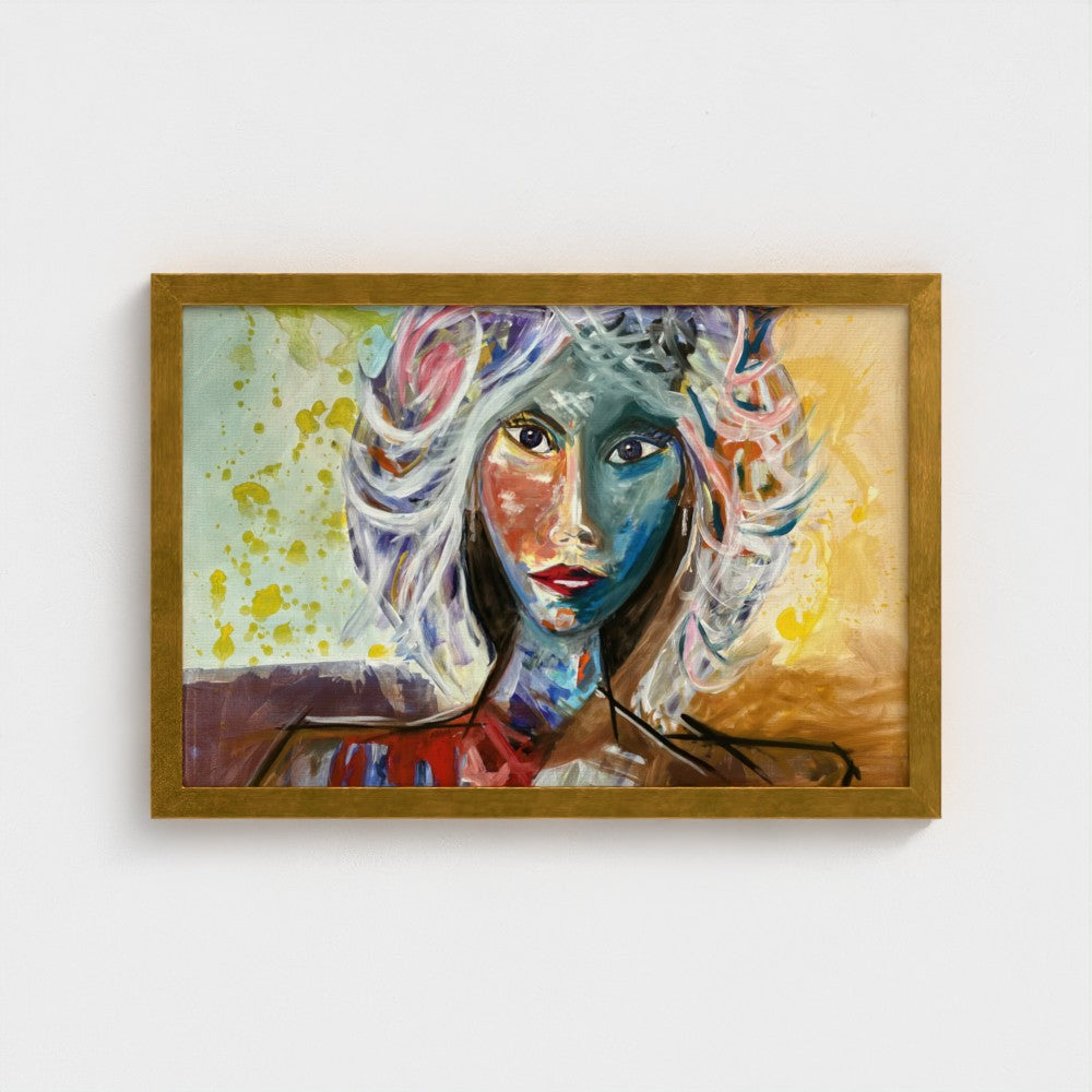 Framed Canvas: Disco Woman #1 (free shipping)