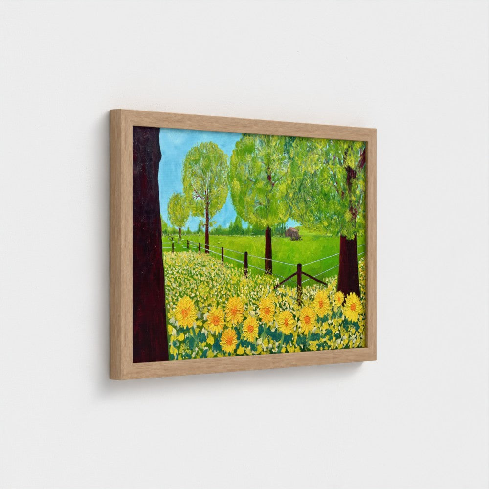 Framed Canvas: Outside the Wire (free shipping)