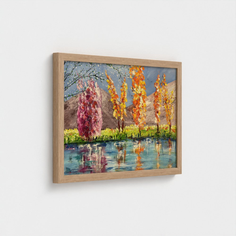 Framed Canvas: Autumn Leaves