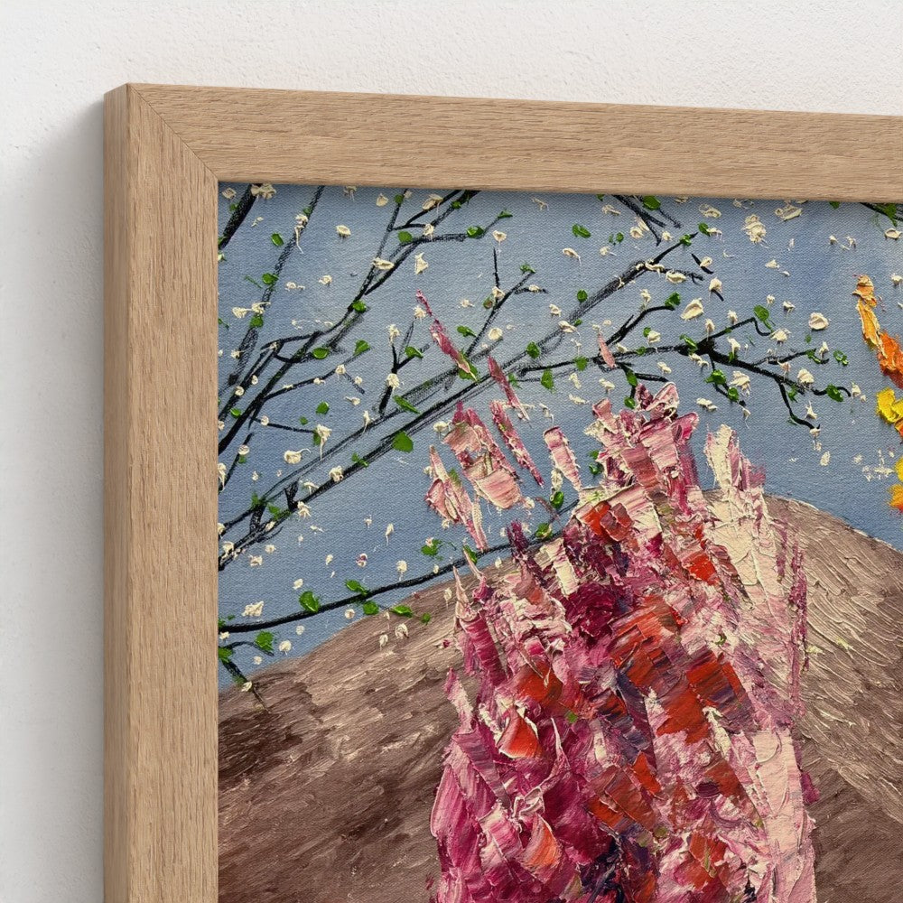 Framed Canvas: Autumn Leaves