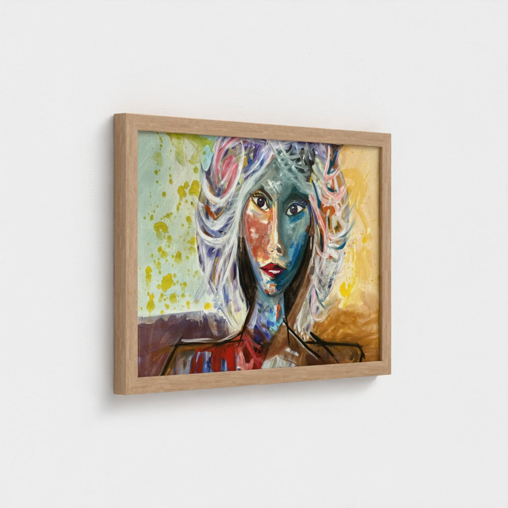 Framed Canvas: Disco Woman #1 (free shipping)