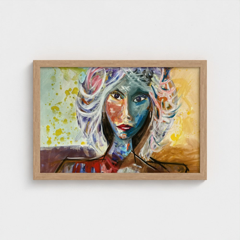 Framed Canvas: Disco Woman #1 (free shipping)