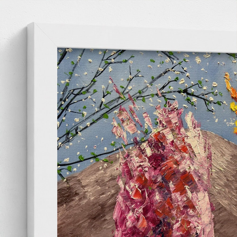 Framed Canvas: Autumn Leaves