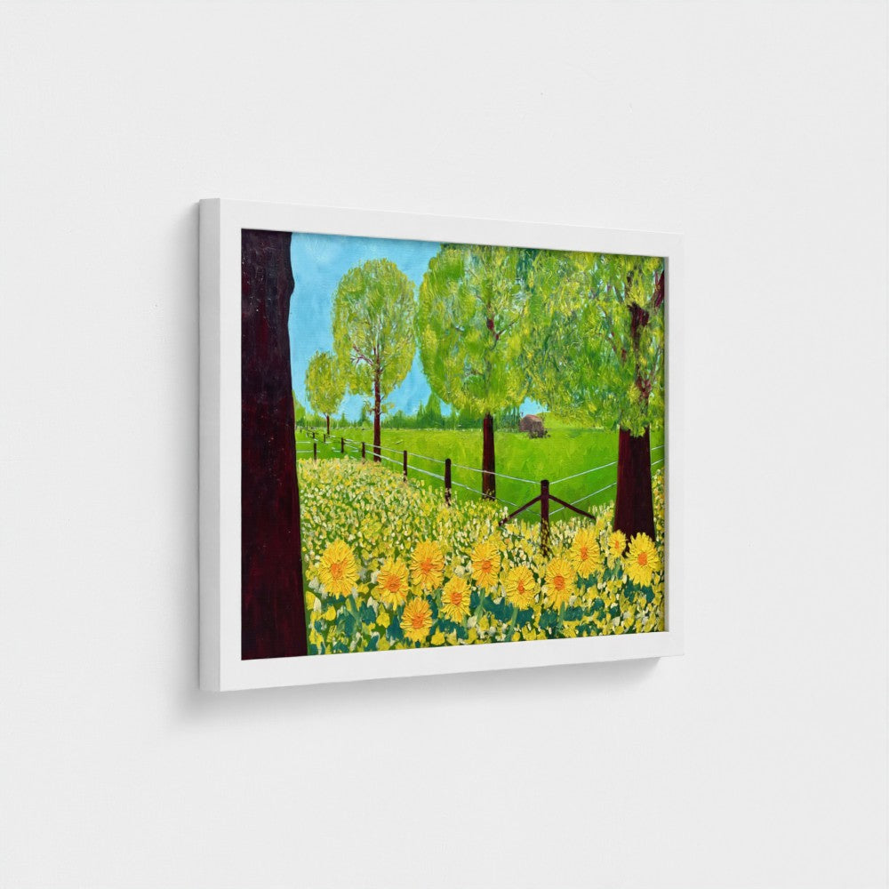 Framed Canvas: Outside the Wire (free shipping)