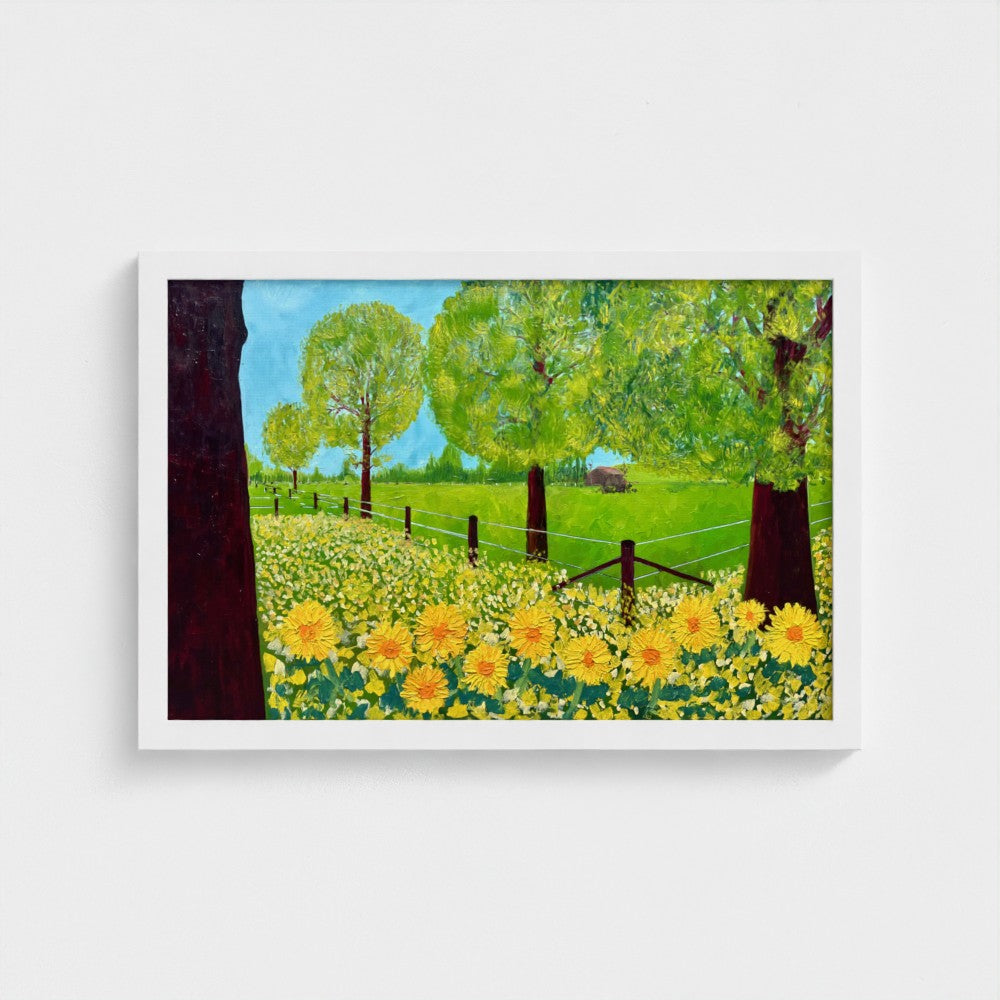 Framed Canvas: Outside the Wire (free shipping)