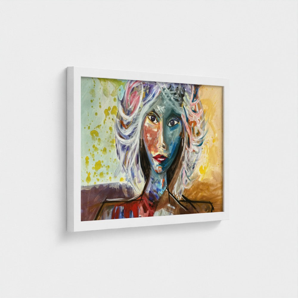 Framed Canvas: Disco Woman #1 (free shipping)