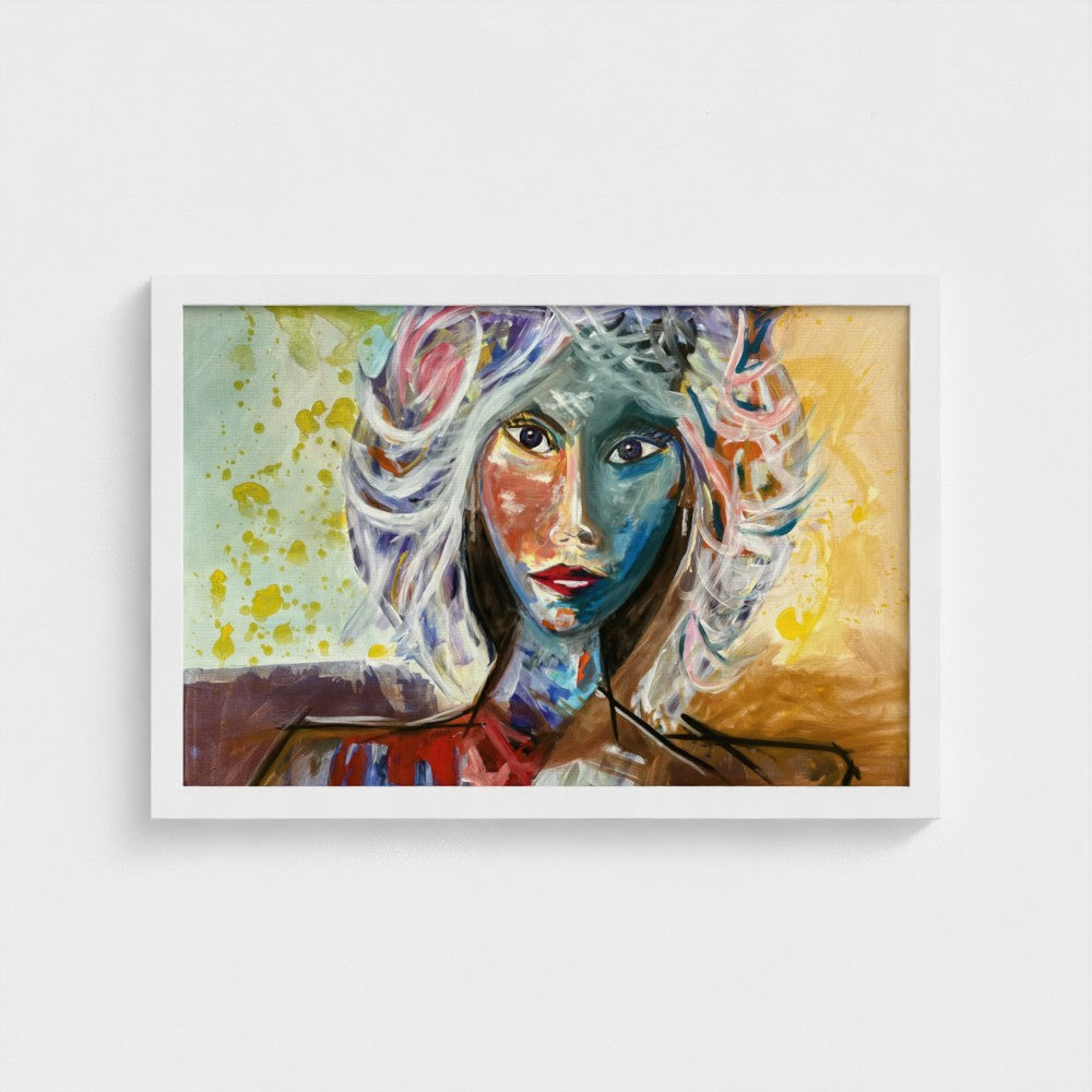 Framed Canvas: Disco Woman #1 (free shipping)